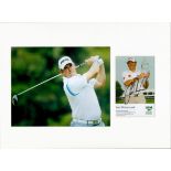 Golf Lee Westwood 16x12 mounted signature piece includes a signed colour promo photo and a