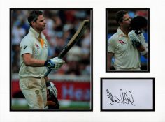 Cricket Steve Smith 16x12 overall mounted signature piece includes signed album page and two