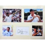 Cricket Andrew Strauss 16x12 overall mounted signature piece includes signed album page and four