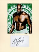 Titus O'Neil WWE 16x12 overall mounted signature piece includes signed album page and a colour photo