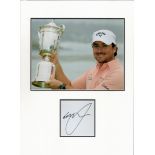 Golf Graeme McDowell 16x12 overall mounted signature piece includes signed album page and a colour