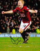 Football Paul Scholes signed Manchester United 12x8 colour photo. English football coach, pundit,