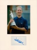 Golf David Duval 16x12 overall mounted signature piece includes signed album page and a colour photo