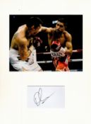 Boxing Amir Khan 16x12 overall mounted signature piece includes signed album page and a colour photo