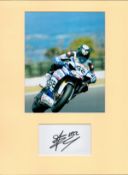 Motor Racing James Toseland 16x12 overall mounted signature piece includes a signed album page and a