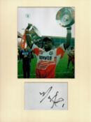 Rugby League Martin Offiah 16x12 overall Wigan mounted signature piece. Good condition. All