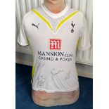 Tottenham Hotspurs Multi Signed Spurs shirt. Signatures include Gareth Bale, Aaron Lennon, Sandro