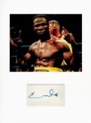 Boxing Chris Eubank 16x12 overall mounted signature piece. Good condition. All autographs come