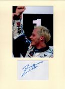 Motor Racing Jacques Villeneuve 16x12 overall mounted signature piece. Good condition. All