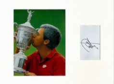 Golf Curtis Strange 16x12 mounted signature piece includes a signed album page and a colour photo