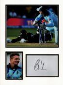 Cricket Jos Buttler 16x12 overall mounted signature piece includes signed album page and two