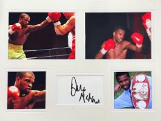 Boxing Duke McKenzie 16x12 overall mounted signature piece includes signed album page and four
