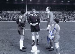 Autographed Ron Yeats 16 X 12 Photo - B/W, Depicting The Liverpool Captain And His Chelsea