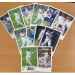 Sri Lanka cricket collection 12 signed 6x4 photo cards of players past and present signatures