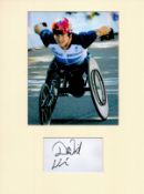 Athletics David Weir 16x12 overall mounted signature piece includes a signed album page and a