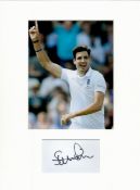 Cricket Steven Finn 16x12 overall mounted signature piece includes a signed album page and a