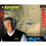 Motor Racing Mario Andretti signed 10x8 Havoline Racing promo photo. Mario Gabriele Andretti (born