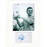 Golf Tony Jacklin 16x12 overall mounted signature piece includes a signed album page and a superb