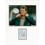 Golf Sandy Lyle 16x12 mounted signature piece includes signed album page and a colour photo