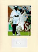 Cricket Muttiah Muralitharan 16x12 overall mounted signature piece includes signed album page and