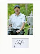 Golf Padraig Harrington 16x12 overall mounted signature piece includes a signed album page and a