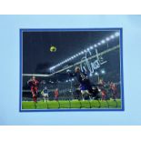 Football Dan Gosling signed Merseyside Derby 14x11 overall mounted colour photo. Daniel Gosling (