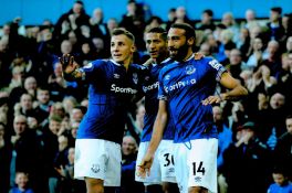 Football Lucas Digne and Andros Townsend signed Everton 12x8 colour photo. Good condition. All