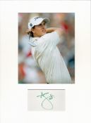 Golf Adam Scott 16x12 overall mounted signature piece includes a signed album page and a superb