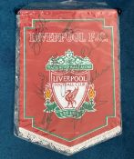 Liverpool FC Multi Signed Pennant. Personally Signed in black marker pen by Anfield Legends Steven