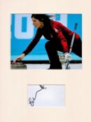 Winter Olympics Eve Muirhead 16x12 overall mounted signature piece. Good condition. All autographs