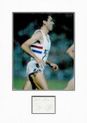 Athletics Steve Ovett 16x12 overall mounted signature piece includes signed album page and a