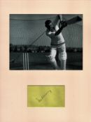 Cricket Tom Graveney 16x12 overall mounted signature piece includes a signed album page and