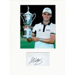 Golf Martin Kaymer 16x12 overall mounted signature piece includes a signed album page and a colour