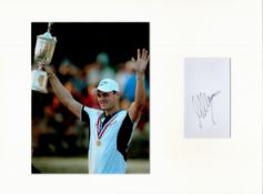 Golf Martin Kaymer 16x12 overall mounted signature piece includes a signed album page and a superb