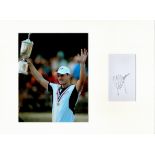 Golf Martin Kaymer 16x12 overall mounted signature piece includes a signed album page and a superb