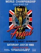 Original 1966 World Cup England Vs West Germany Programme. World Championship Jules Rimet Cup Final.