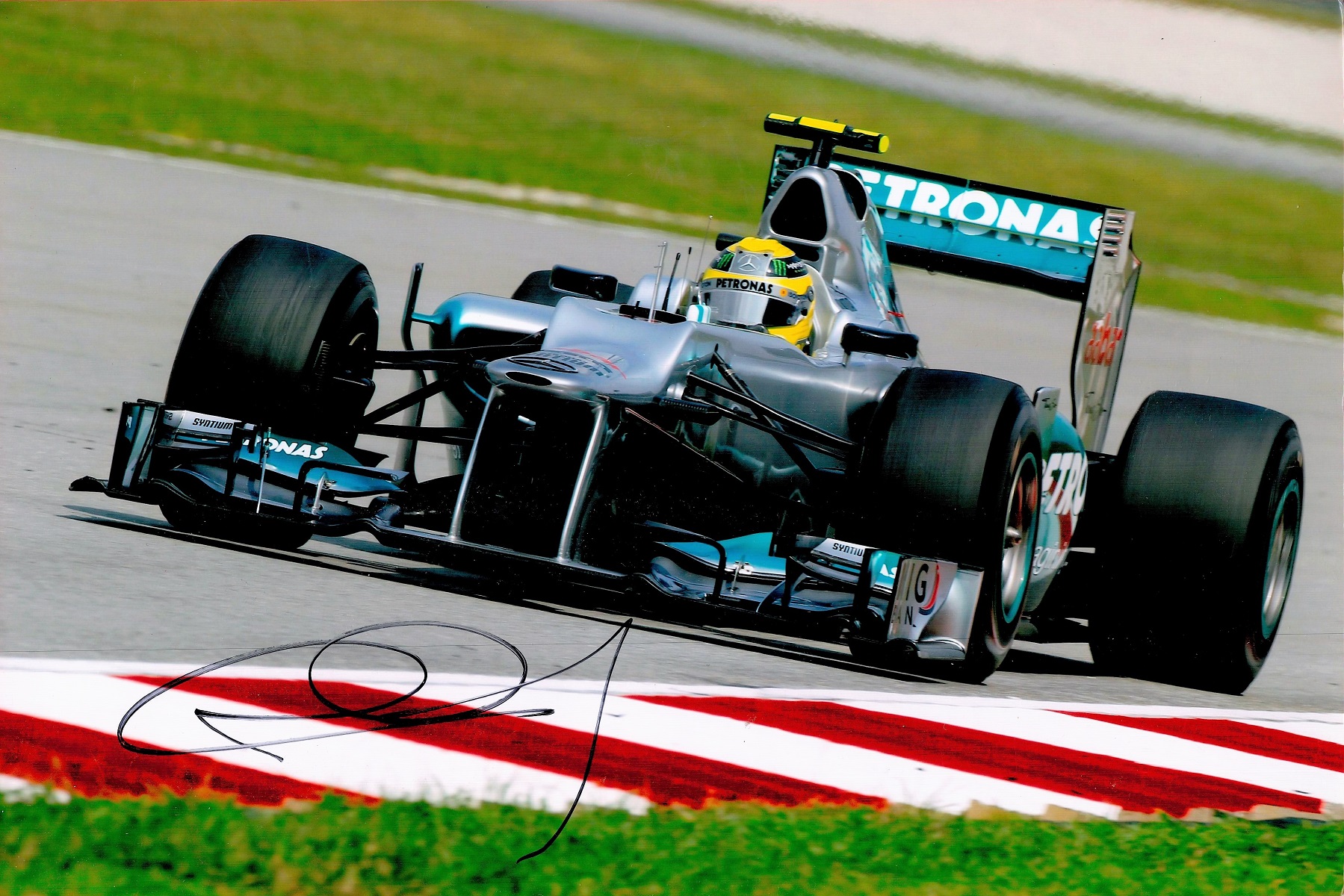 Motor Racing Nico Rosberg signed 10x8 Mercedes Formula One colour photo. Nico Erik Rosberg (born