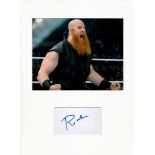 Erick Rowan WWE 16x12 overall mounted signature piece includes signed album page and a colour