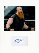Erick Rowan WWE 16x12 overall mounted signature piece includes signed album page and a colour