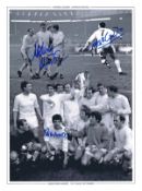 Autographed QPR 16 X 12 Montage Edition B/W, Depicting A Superbly Produced Montage Of Images
