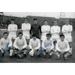 Autographed CHELSEA 12 x 8 photo - B/W, depicting players posing for a team photo prior to a
