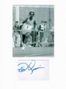Athletics Don Quarrie 16x12 overall mounted signature piece includes a signed album page and a