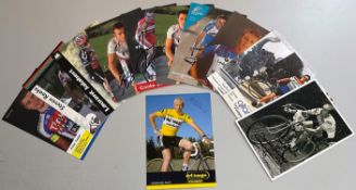 Cycling Collection 12 signed assorted 6x4 photos and promo photos names include Steven Rooks,