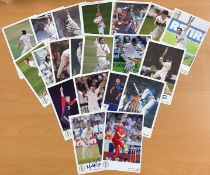 England cricket collection 20 signed 6x4 colour photo cards from players past and present some great