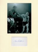 Boxing Gene Fullmer 16x12 overall mounted signature piece includes signed album page and a vintage