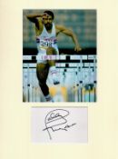 Athletics Daley Thompson 16x12 overall mounted signature piece includes a signed album page and a