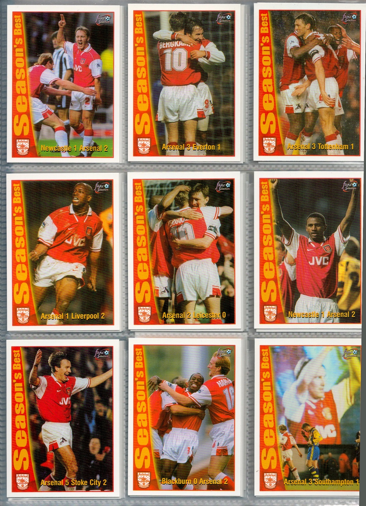 Arsenal FC Trading Card Collectors Album Complete Set from 1997/98 Season. 1-90 Complete Set. - Image 4 of 5