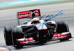 Motor Racing Lewis Hamilton signed McLaren Formula One 12x8 colour photo. Sir Lewis Carl Davidson