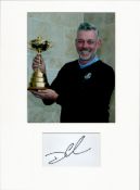 Golf Darren Clarke 16x12 overall mounted signature piece includes a signed album page and a superb