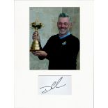 Golf Darren Clarke 16x12 overall mounted signature piece includes a signed album page and a superb